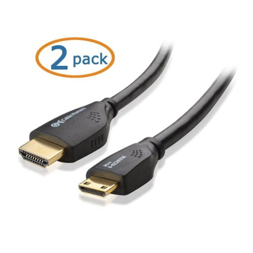 Cable Matters 2Pack High Speed MiniHDMI to HDMI Cable with 4K UHD