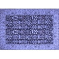 thumbnail image 1 of Ahgly Company Machine Washable Indoor Rectangle Persian Blue Traditional Area Rugs, 2' x 5', 1 of 4