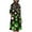 Green, variant on Herrnalise Women's Printed Simple Midi Dresses Sleeve Dresses Long Sleeve V-Neck Knee Dresses S-3XL