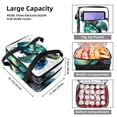 thumbnail image 3 of Turtle Double Layered Insulated Lunch Bag with Two Compartments, Large Capacity, Refrigeration Function, and Hand-Carrying - 7.1x11.4x16.1 Inches, 3 of 6