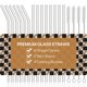 thumbnail image 1 of Juego de Popotes de Vidrio KALLAX Reutilizables Transparentes, Paquete de 18, 21.5 cm x 10 mm, 1 of 9