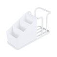 thumbnail image 2 of Dispensador de tazas de café BLESIY Organizador de estaciones de café 3 compartimentos blanco, 2 of 8