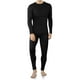 thumbnail image 1 of NevEND Ropa Interior Térmica de Microfibra Suave con Forro Polar para Hombre, Conjunto de Cuello Redondo, Capa Base Cálida de Invierno, Parte Superior E Inferior, Color Negro (S-2XL), 1 of 7