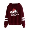 thumbnail image 1 of EGNMCR Chandails en Molleton Sans Capuche pour Femmes, Chandail en Molleton pour Femmes, Chemises à Manches Longues pour Femmes Imprimé de Noël Chandail en Molleton à Capuche Manches Longues Blouse pour Femmes, 1 of 2