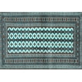 thumbnail image 1 of Ahgly Company Indoor Rectangle Southwestern Light Blue Country Area Rugs, 2' x 5', 1 of 4
