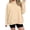 ZA-Beige-wiyuqueen sweatshirt hoodie, variant on Womens Mock Neck Long Sleeve Oversized Sweatshirts Basic Solid Color Fall Pullover Tops Thic Fleece Line Sweat Shirts S-XXL