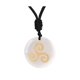 thumbnail image 4 of Collar colgante de piedra redonda Yinane con decoración delicada para fiesta regalo de cumpleaños Aniversario blanco, 4 of 8