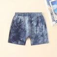 thumbnail image 4 of CYRBOKO Toddler Boys Outfit Sets, Cotton Tie-Dye Short Sleeve Elastic Waist T-Shirt with Shorts Gray Size 6M-5 T, 4 of 5