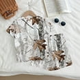 thumbnail image 4 of Grblisyd Girls Summer Outfits Camo Casual Maple Leaf Print Set Short Sleeve Crew Neck T Shirt and Elastic Waist Shorts 2 Piece Clothing Sets, 4 of 6