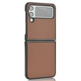thumbnail image 2 of Decase for Samsung Galaxy Z Flip5 PU Leather Case ,Ultra Slim Thin Shockproof Anti-Scratch Full Body Protective Phone Cover for Samsung Galaxy Z Flip5 5G 2023,Brown, 2 of 4