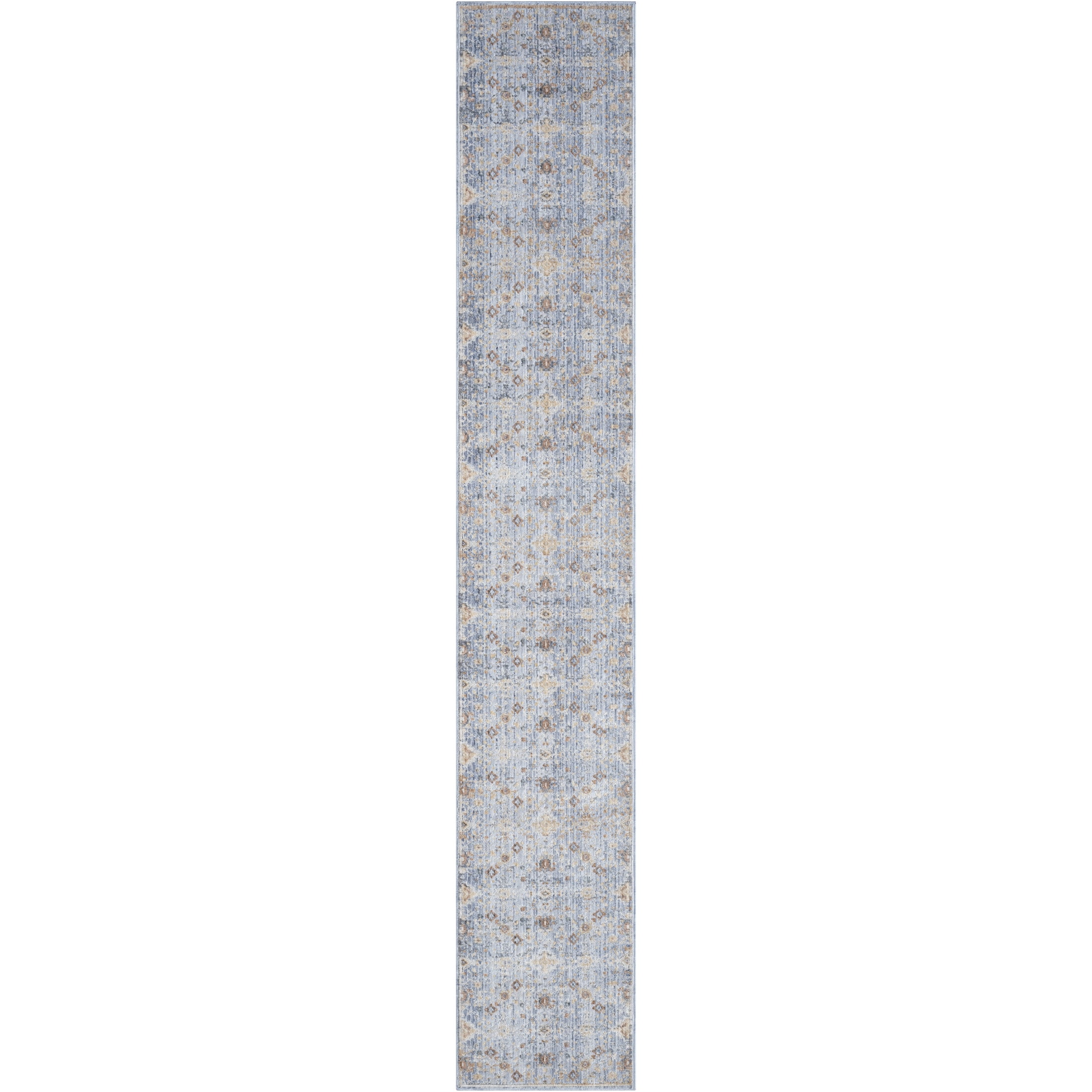 Nourison Elegant Heirlooms 2'2" x 8' Blue Ivory Vintage Indoor Rug