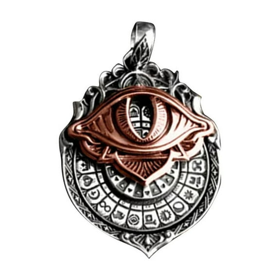 Zoloko Tarot Card Necklace - All-Seeing Eye Mystic Divination Pendant with Smooth Rotation for Spiritual Guidance