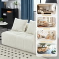 thumbnail image 6 of UNITED WE WIN Beige Chenille Loveseat Sofa - Ergonomic 2-Seater Couches with Quick Rebound Foam & Wrinkle-Resistant Fabric for Living Room, Bedroom, Apartment Lounge, 6 of 18