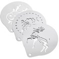 thumbnail image 1 of Coffee Stencils For Christmas - 3 Pc Kit - Novelty Classic Design (3pc Reindeer Assorted), 1 of 3
