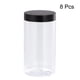 thumbnail image 3 of Uxcell 17oz/ 500ml tarros de plástico redondos con tapa de tornillo negra para almacenamiento 8Pack, 3 of 5