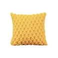 thumbnail image 2 of RXIRUCGD Weaving Snowflake Velvet Solid Color Pillow Office Sofa Lumbar Support Pillow Bedside Support Pillowcase Cushion,Yellow, 2 of 7