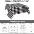 thumbnail image 2 of Square Tablecloth 54 x 54 Inch, White Black Buffalo Check Plaid Square Tablecloth Comfortable Table Cloth Polyester Table Cloth for Party, Wedding, Cocktail, Banquet, Festival, 2 of 8