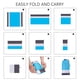 thumbnail image 3 of Toystoory Sand Beach Manta Mat Barbacoa Senderismo Ground Pad Reutilizable Plegable Carpa Colchón Ropa de cama con bolsa de almacenamiento Deportes acuáticos Azul Blanco Gris, 3 of 6