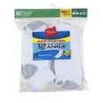 thumbnail image 2 of Hanes Boys Ankle Socks, 12 Pairs, Double Tough, Cushioned, Moisture-Wicking, 2 of 7