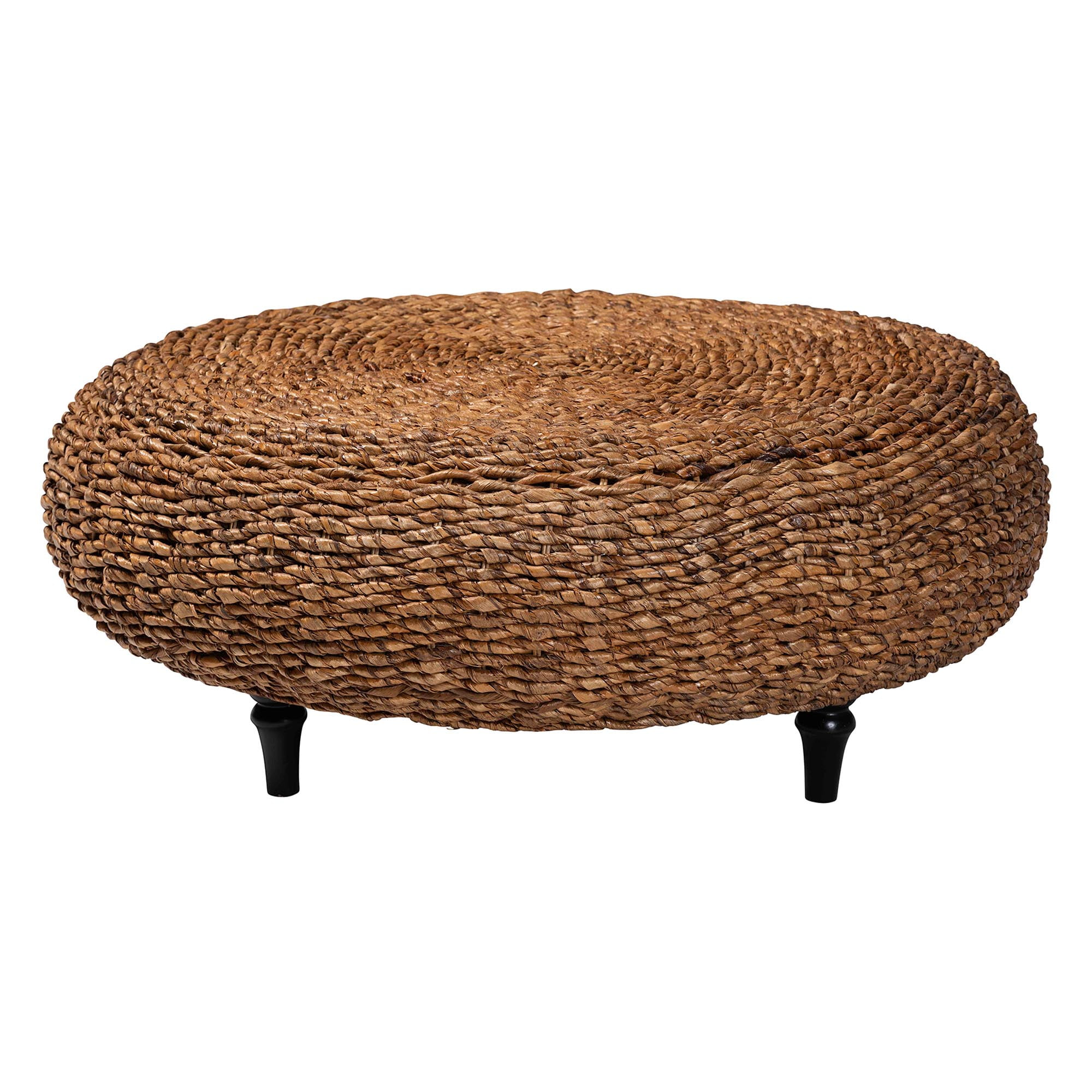 bali & pari Riau Boho Coffee Table, 47"W, Round, Natural Brown