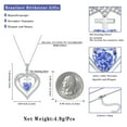 thumbnail image 5 of Beautlace 925 Sterling Silver Cross Necklace,December Birthstone Heart Pendant Necklace Jewelry Birthday Christmas Anniverry Mothers Day Gifts for Women Mom, 5 of 12