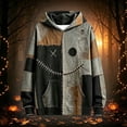 thumbnail image 2 of Byoo Halloween Ripped Hoodie for Boy Patch Graphic Hooded Sweatshirt Fall Tops, 2 of 4