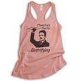 thumbnail image 1 of I Think You'll find Me Electrifying Tesla Tank Top, Ladies Racerback Tank Top, Nikola Tesla Pun Tank, Desert Pink, Medium, 1 of 3