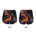 thumbnail image 3 of Balery Molten Lava Abstract Flow Pantalones cortos deportivos para mujer con forro y dos bolsillos, elásticos, para entrenamiento, gimnasio, yoga-Large, 3 of 7