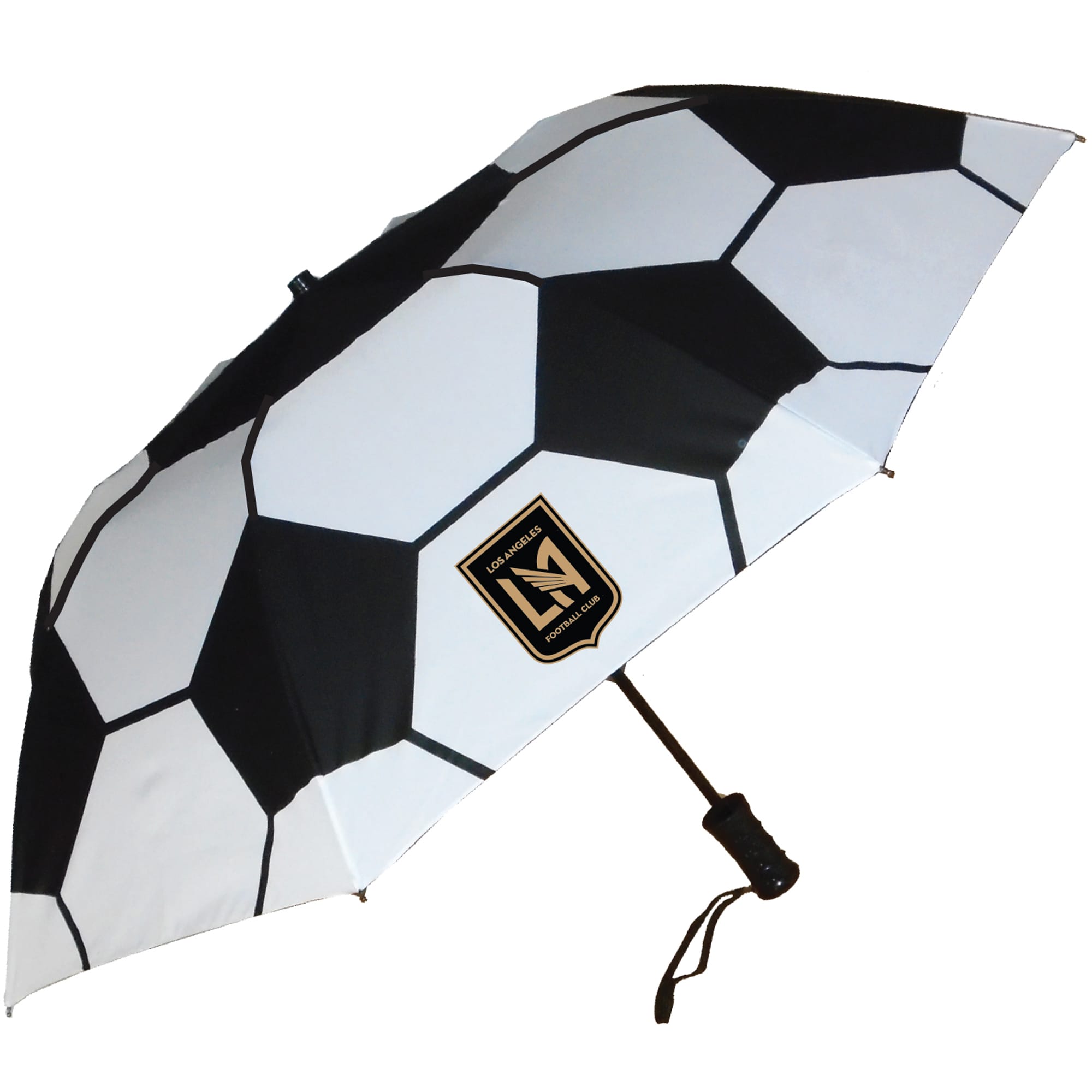 Storm Duds LAFC Soccer Auto Folding Umbrella White/Black Walmart
