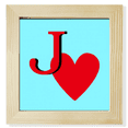 thumbnail image 1 of Love Jack Heart J Poker Square Picture Frame Wall Tabletop Display, 1 of 3