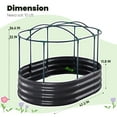 thumbnail image 4 of KING BIRD 4x3x1 ft Raised Garden Bed with Cover Galvanized Steel Metal Planter Garden Box Outdoor for Gardening, Vegetables, Flowers, White, 4 of 10