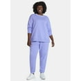 thumbnail image 3 of (2 pack) Terra & Sky Women's Plus Fleece Jogger Sweatpants, Size 0X-5X, 3 of 6