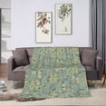 thumbnail image 6 of ZNDUO Lightweight Microfiber Bed Blanket, Vintage Elegant Floral Art Pattern Super Soft Flannel Cozy Throw Blankets, 80"x60", 6 of 8