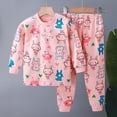 thumbnail image 2 of CAUYDY 0-3M 6-9M 1T Newborn Girl Picture Outfit Baby Girls Pjs Fall Winter Long Sleeve Shirt Elastic Pants 2PCS Set Preemie Clothes Infant Pajamas Cute Sizes 6-12 Months,Watermelon Red, 2 of 4