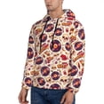 thumbnail image 3 of Lsque rock music Skull record Pattern Casual Men's Hoodie,Hooded Sweatshirt with Kangaroo Pocket,Pullover Hoodie-Medium, 3 of 7