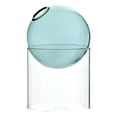 thumbnail image 1 of Contenedor moderno del tenedor del terrario Zulema de vidrio de borosilicato azul claro, 1 of 8