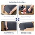 thumbnail image 3 of Fundas de reposabrazos SUBRTEX de elastano elástico para sillas y sofás, color gris, 3 of 7