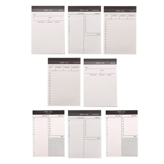 DINHEAROM Note Taking Pads Rectangular For Adults 8Pack