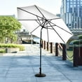 thumbnail image 2 of WestinTrends Paolo 9 Ft Patio Umbrella with Base Included, Market Table Umbrella with with 30 Pound Solid Round Concrete Base, White, 2 of 8