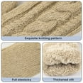 thumbnail image 2 of Loritta 2Pcs Winter Gloves for Women Warm Lining Cozy Knit Thick Mitten Black and Beige, 2 of 6
