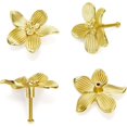 thumbnail image 4 of 8 Pack Brushed Gold Cabinet Knobs Flower Drawer Knobs, 60mm/ 2.36" Zinc Alloy Vintage Petal Kitchen Cabinet Handles Pull Furniture Hardware for Kitchen, Dresser, Bathroom, Closet, Wardrobe Door, 4 of 9