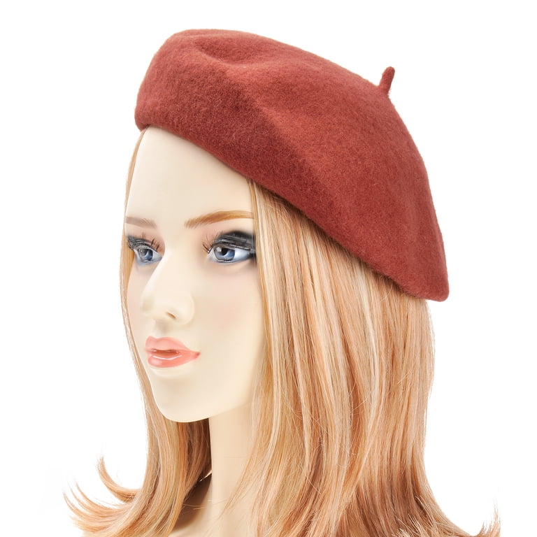 DLAPL Wool Beret Hat for Women Solid Color Classic French  display picture 2