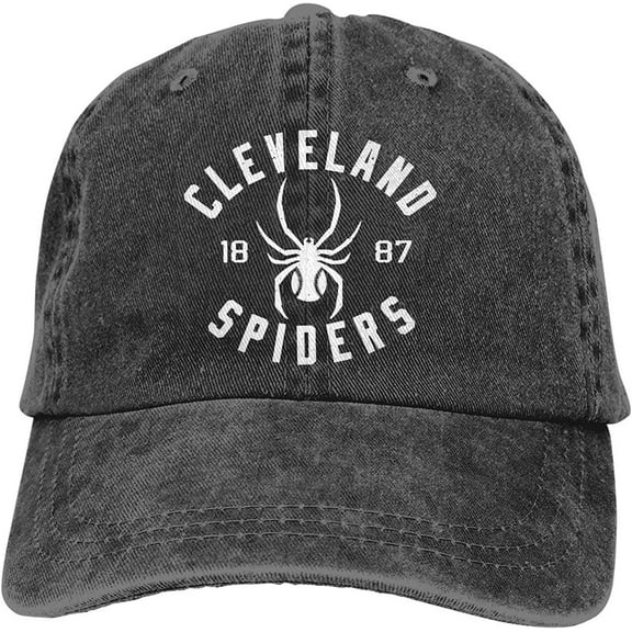 1987 Baseball Spider Cleveland Baseball Hat Funny Sports Hats Trucker Cap Retro Adjustable Magic Buckle Dad Caps Black