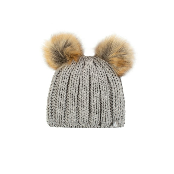 Girls Crystal Mountain Hat with Two Pom Poms