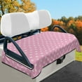 thumbnail image 2 of Yuyamidu Pink Polka Dots Golf Cart Seat Cover for 2 Seats Flannel Golf Cart Seat Blanket Winter Universal Golf Cart Accessory, 2 of 8