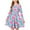 #0246-Blue, variant on Cowsor Big Girls Long Sleeve Round Neck Dress Valentine Print Comfortable Stretch Fabric Ballet Practice Outfit for 4 to 14 Years Old Kids Dance Class Training