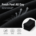 thumbnail image 2 of TAVENE 6 Pairs Black Men's Dress Socks, Classic Cotton Polyester Cozy Reinforced Socks, 2 of 6