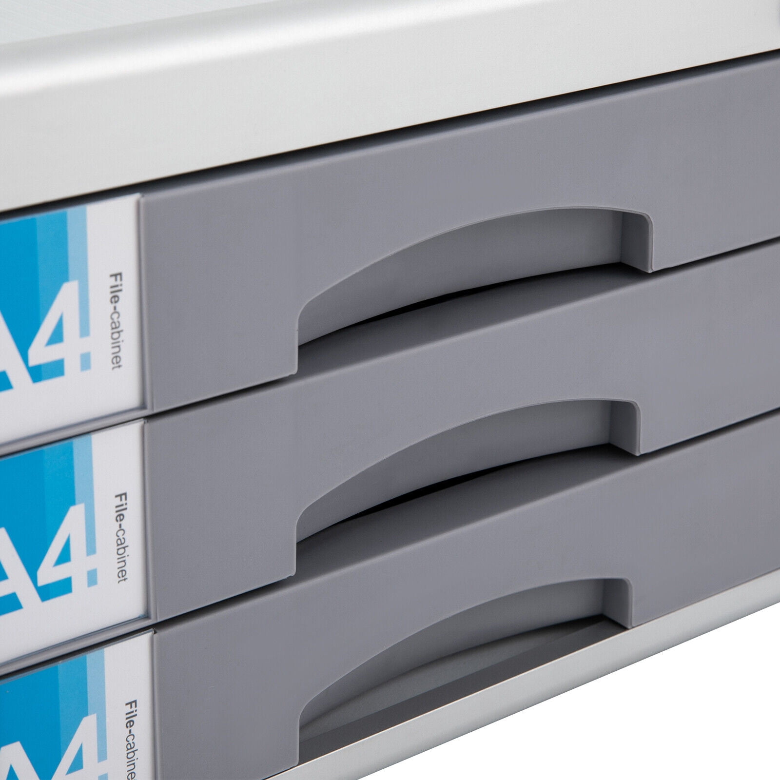 3 Tiers Desktop Drawer Organizer, Aluminum Alloy File Organizer, Lockable Drawer