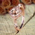 thumbnail image 2 of Antique Design 1.75 Carat 6mm Round Cut Peach Pink Morganite and Diamond Moissanite Engagement Ring Jewelry with 18k Gold Plating, 2 of 3
