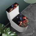 thumbnail image 2 of HELLHERO Toilet Seat Lid Cover Set with Soft Pack of 2 Toilet Seat Cover Replacement 17x21 Inches for Fits All Toilet Shapes, Dragonfly and Mushrooms, 2 of 7